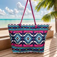 MEJORADA KD-2305 Bolso de Playa - Tote Bag Súper Grande 60x40x20CM con Diseño Étnico Colorido, Ideal para Playa, Compras y Vacaciones - details 0