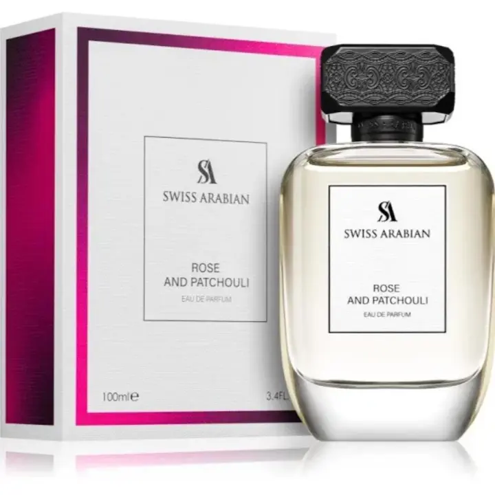 Swiss Arabian Rose and Patchouli Eau de Parfum 100ml– Long-Lasting Floral Oriental Fragrance for Men & Women - 1