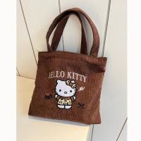 Bolso De Mano Con Bordado De Gato Grande Capacidad Versátil De Corduroy Bolso Pequeño Para Mujer Para Salir Bolso De La Madre - details 10