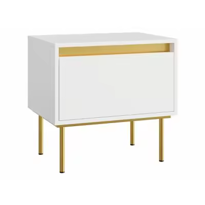 Mesilla de noche Comfivo AA103 , Muebles ES, Aglomerado laminado, Blanco, 54 x 52 x 40cm - 1