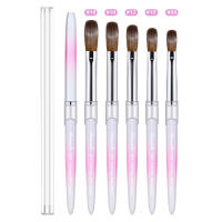 Pincel De Acrílico Kolinsky Sable Para Manicura Y Dibujo En Uñas Con Gel UV Pincel De Carving Para Polvo Y Líquido Herramienta De Arte Hot Pink - details 0