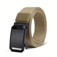 Cinturón De Lona Para Hombres Con Hebilla Automática Resistente Y Práctica Para Ropa De Trabajo Al Aire Libre Estilo Casual - details 4