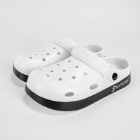 Clogs Doble Color Versátiles Para Hombres Y Mujeres Zapatos De Exteriores Planos Antideslizantes Sandalias Moda 833 Inyección Mouldeado Superior Material EVA Talla Verdadera - details 0