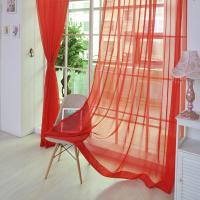 Cortina De Tules Colorida Transparente Y Sutil En Poliéster Para Dormitorio Cocina Sala De Estar Habitación De Niños Aula Con Bolsa De Acero En Rojo Negro Azul Verde - details 21