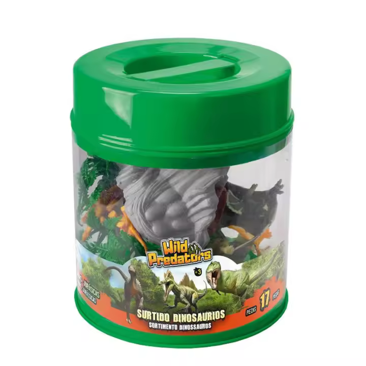 Wild Predators- Bote De Animales De Juguete 26 Piezas, Surtido Juguetes Niños 3 Años O Más, Regalos De Figuras Dinosaurios, Indominus Rex Multicolor - 1