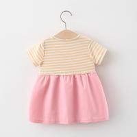 Vestido De Verano Para Bebés Con Gato De Dibujos Animados Estilo Princesa De Manga Corta A-Línea Para Niñas De 0 a 3 Años Ropa Infantil Casual - details 2