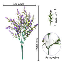 Flores Artificiales De Lavanda Baratas Plantas Falsas De Plástico Para Decoración De Jardín Hogar Y Fotografía DIY Propiedades Interiores Bonsái - details 0
