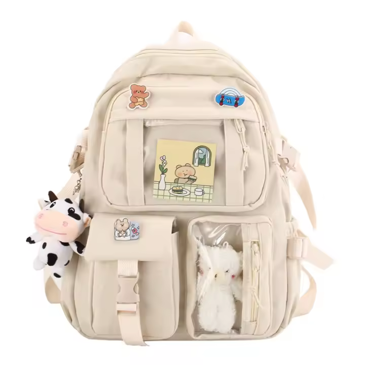 Mochipa Kawaii Mochipa Linda para Niños Mochipa Escolar impermeable con múltiples bolsos - 1