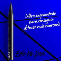 NYX Professional MakeUp | Eyeliner Waterproof Epic Ink Liner: Crea delineados duraderos y audaces con este eyeliner waterproof, imprescindible para resaltar tus ojos en tu look de belleza. Obtén delineados intensos que se mantendrán impecables. - details 2