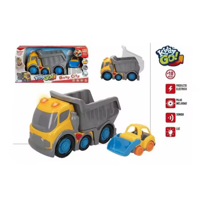 Camión volquete con luz y sonidos Kiddy GO! - 1