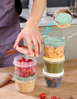 Caja De Almacenamiento De Alimentos Redonda 500ml Pack De 4 Para Frutas Y Aperitivos Microwaviable Y Tapa Sellada Para Refrigerador - details 6