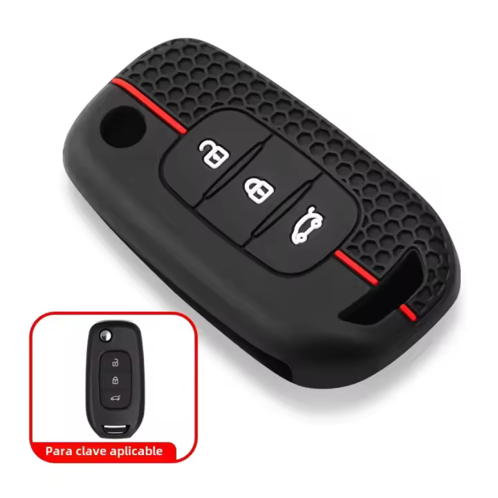 Funda De Llave De Coche De Silicona Para Renault Sandero Stepway Logan Clio 5 Arkana Captur Kadjar Daster Twingo Trafic Kwid - 1