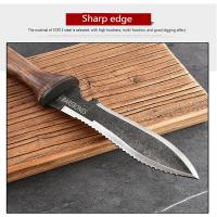 Shovel Multifuncional Para Camping Y Jardín Con Mango De Nogal Herramienta De Tierra Y Aereador De Verduras Para El Uso Doméstico - details 5