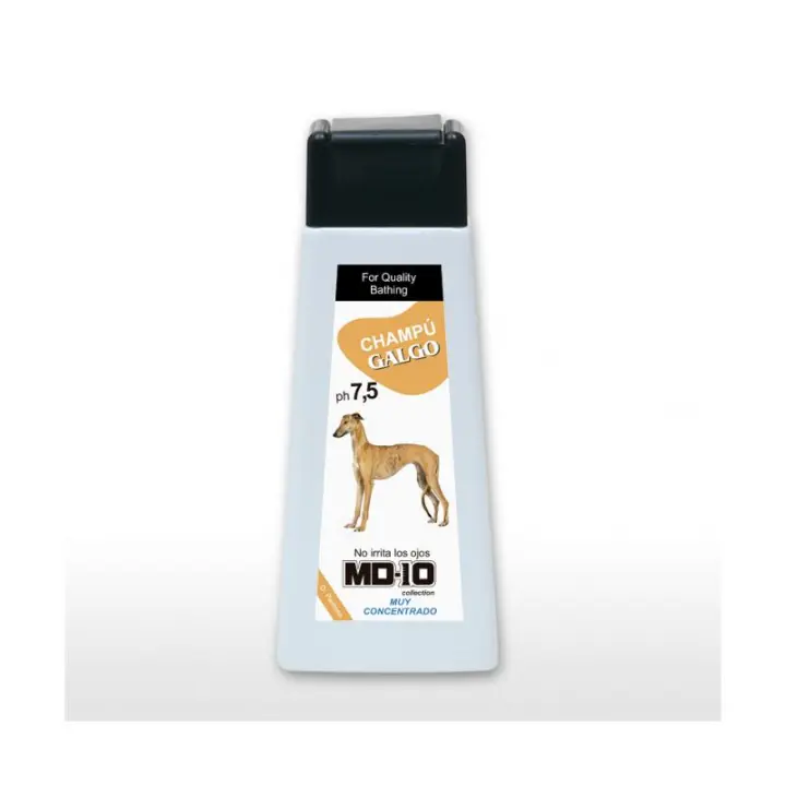 Champú para Galgo - Champú Hidratante y Dermoprotector con Vitamina D-Pantenol - Ideal Perros Pelo Corto - Aloe Vera y Úrea - pH Neutro - Vegano - Fabricado en España - MD 10 COLLECTION	PELO Y PIEL HIDRATADOS: Nuestro champú para perros galgo hidr - 1