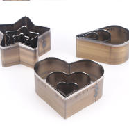 3Pcs Herramienta De Corte De Cuero Con Patrón Hueco Herramienta De Cortado De Efecto De Corazón/Gota De Agua/Pentagrama Para Artesanía De Cuero - details 4