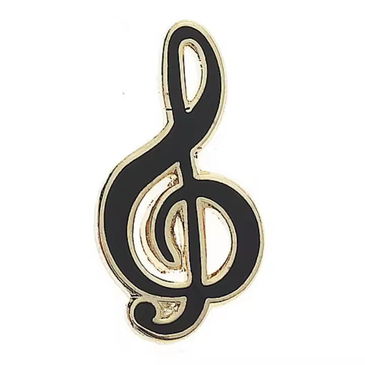 MINI PINS-Clave de Sol (2cm) acado lacado, Mega Music - 1
