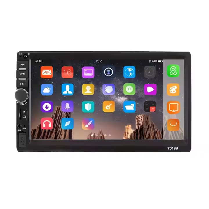 Car Player, - equipo estéreo de 7 pulgadas, sistema multimedia con cámara trasera, mando a distancia por infrarrojos, totalmente compatible con una amplia gama de automóviles. - 1