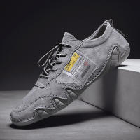 Zapatos Casuales Para Hombre CLOHOO De Cuero Genuino Ligeros Antideslizantes Para Exterior Caminar Conducir Sin Tacón - details 6