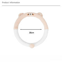 Cubierta De Volante De Coche Universal Para Mujer Dibujos Animados Adorable Invierno Fluffy Aquejada Cubierta Para Volante Para Calor Manos Cubierta De Volante De Coche - details 2