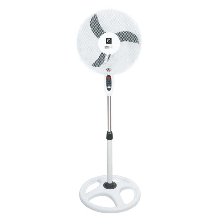 Ventilador De pie Thulos ET-F16SFV2 | 40,0 cm, 45 W, Blanco, Altura regulable, Gran diámetro, Oscilante, Motor aluminio — oferta en Miravia