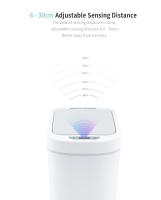 Basurero Inteligente NINESTARS Con Sensor De Movimiento Y Cubierta De Inducción LED Auto Sellable 7L Para El Hogar - details 5