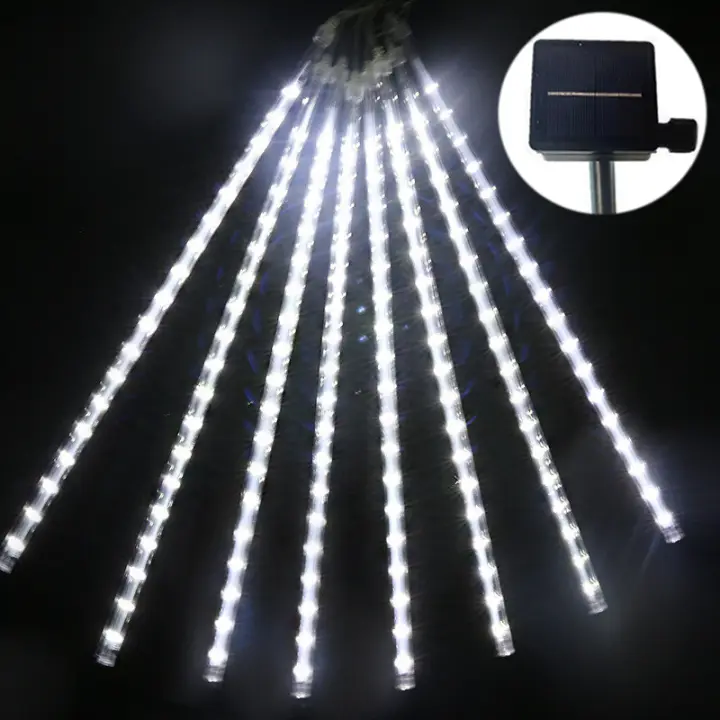 Luces De Hidraulicidad Solar LED Para Decoración De Fiestas De Navidad Y Bodas Al Aire Libre Cadena De Luces De Meteorito Showers - 1
