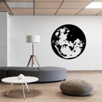 Pegatina De Pared Creativa De Luna Vinilo Arte Para Decoración De Hogar Apto Para Habitaciones De Niños Adhesivo Removible Impermeable Decoración Para Pared Sala De Estar Dormitorio - details 2