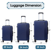 S7 STAR LG61761-LG61766 Juego de 3 Maletas Rígidas de Viaje, Cabina ABS de Moda Set 3pcs con Ruedas de 360º Extraíbles, Trolley Equipaje Estructura Ligera Ssa Telescópica 20+24+28in - details 0