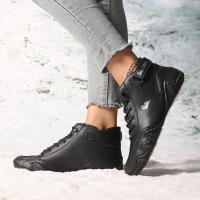 Botas De Invierno Para Mujer Impermeables Cómodas Y Calientes Con Peluche De Lana Microfibra De Cuero Botas Cortas Casuales - details 9