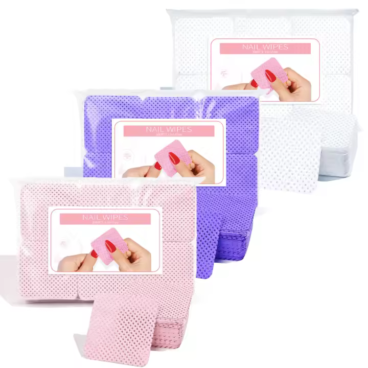 300/600pcs Algodón Eliminador De Esmalte De Uñas Desposables Pads De Limpieza Para Belleza Salón De Uñas Herramientas De Arte De Uñas - 1