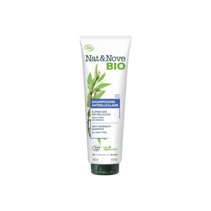Nat Nove BIO Champú Anticaspa Orgánico 250ml - Elimina la Caspa Al 100% y Calma el Cuero Cabelludo - 1