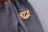 Conjunto De Ropa De Bebé Para Otoño Invierno Con Chaqueta De Peluche Gruesa Vestido Y Pantalones Unisex Adecuado Para Niñas Y Niños Talla Única Para Edad 1-3 Años Estilo Deportivo Con Diseño De Oso De Dibujos Animados - details 21