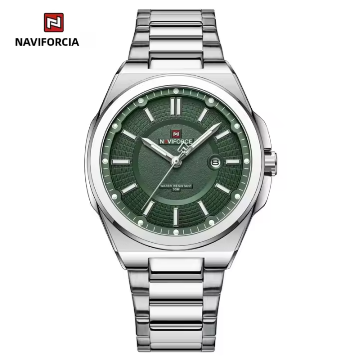 Reloj De Pulsera Para Hombre NAVIFORCE 2023 Acero Inoxidable Militar Casual Resistente Al Agua Cuarzo Calendario Deportivo - 1