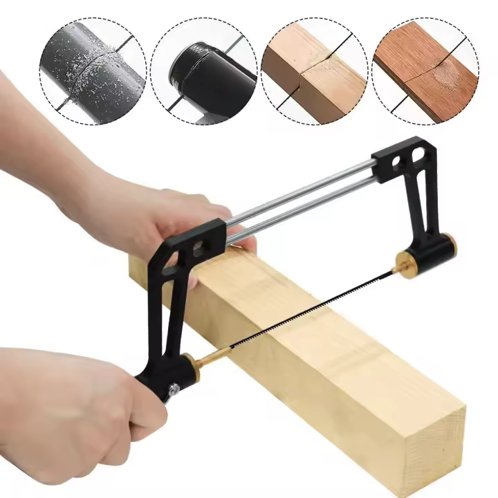 Máscara De Aleación De Aluminio Con Mango De Madera Herramienta De Sierra Para Trabajos De Carpintería Y Madera Con Hojas De Repuesto - 1
