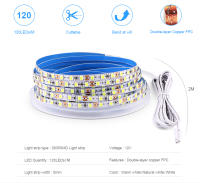 Tira De Luz LED Alta Brillo 12V 2835 Doble Capa De Cobre 5mm PCB Tape Cable DuPont Porta Luz Para Armario Y Estantes DIY - details 1