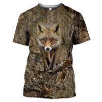 Camiseta De Verano Para Hombre Casual Camuflaje 3D Con Animal Salvaje Quick-Drying Camiseta Corta De Cuello Redondo Para Exterior - details 7
