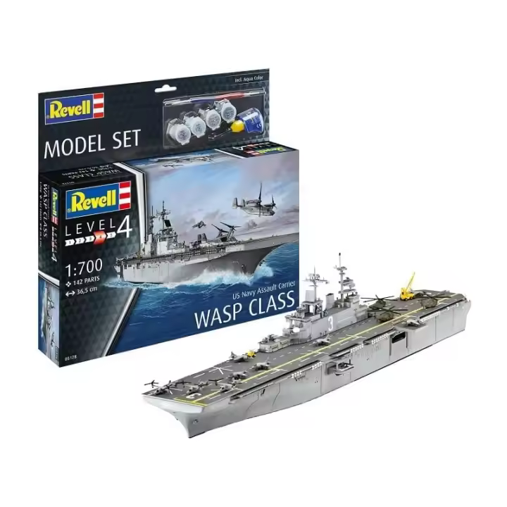 Revell 65178. 1/700 Kit Barco Us Navy Assault Carrier WASP - 1