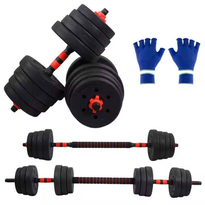 Par de mancuernas 30 kg ajustables Maxifit (51-135 cm) con accesorios - 1
