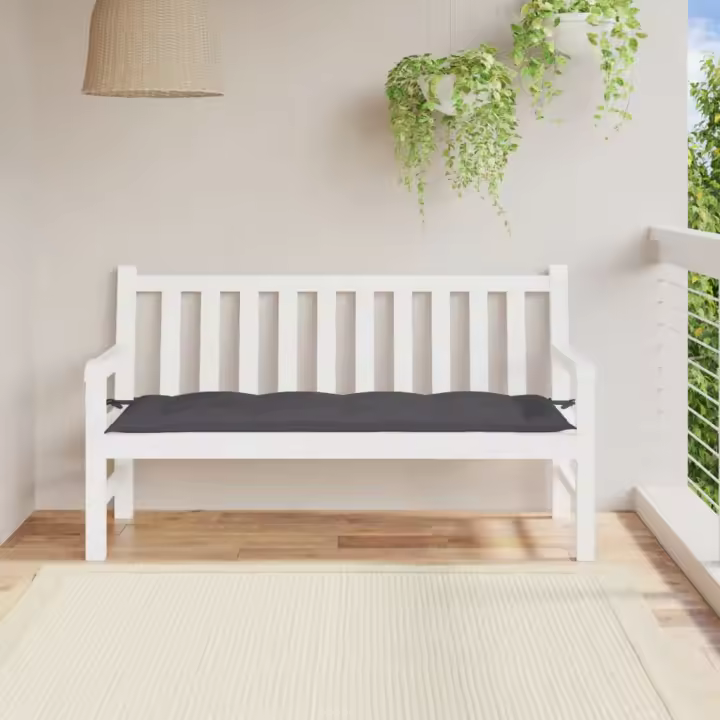 Paño de Banco de Jardín Oxford gris antracita 150x50x7 cm - 1