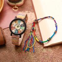 Set De 2 Relojes Para Mujer Vintage Con Correa De Cuero Y Pulsera De Cordón Reloj Analógico De Cuarzo Estilo Casual - details 0