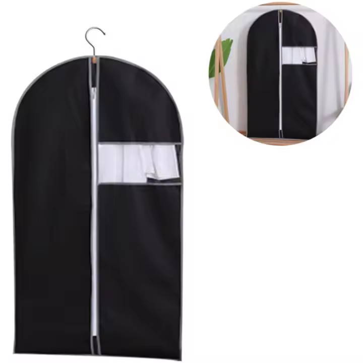 Paquete de 5 Bolsas colgantes para Ropa, para almacenamiento, transpirables, para guardar vestidos, para Armario, a prueba de Polvo, Con Cremallera - 1