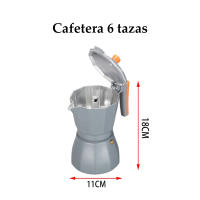 DESEOS Family cafetera aluminio inducción | Cafetera moka | 3, 6, 9, 12 tazas | Apto para inducción, gas y vitrocerámica | Uso doméstico y oficina - details 2