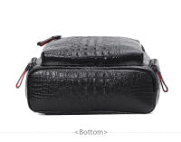 Mochila De Cuero Auténtico Crocodilo Para Laptop De 15.6 Pulgadas Hombres Viaje Impermeable Grande Para Adolescentes Escuela Bolsa De Viaje Preppy Style - details 17