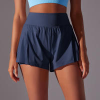 Shorts De Yoga Para Mujer Color Sólido Transpirables Secado Rápido Estilo Deportivo Para Verano Ciclismo Running Gimnasio - details 8