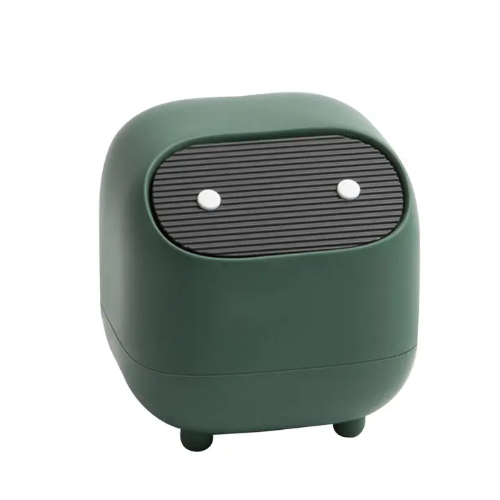 Bote de basura Pequeño, Lindo Cubo de baisura de Oficina Ninja with Tapa, Cubo de basura de dormitorio con Bolsa de Residuos de 1 Rollo, Cubo de basura para el hogar, oficin - 1