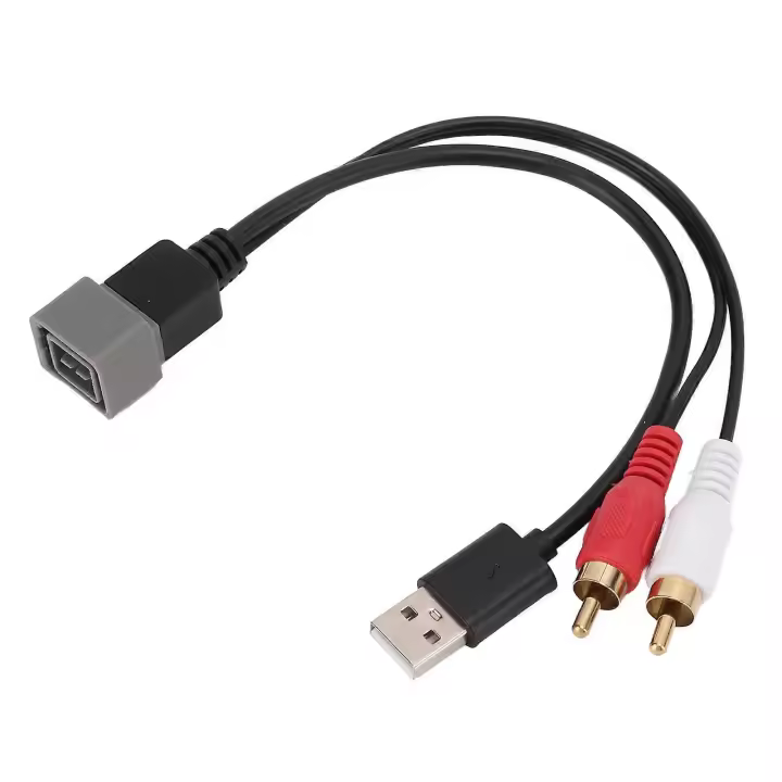 Cable adaptador de radio para coche, entrada MP3, conversión de audio, cable auxiliar de repuesto para Nissan - 1