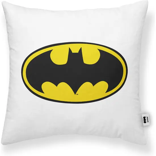 BL BELUM  Funda de cojín 100% algodón Batman White A 45x45cm, funda de cojín suave, funda de cojín de varios tamaños, funda de cojín multicolor - 1