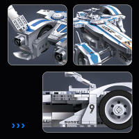 Bloques De Construcción Técnicos 58080 Anime Sprot Car MOC Modelo Future GPX Cyber Formula Regalos De Cumpleaños Y Navidad 596 Piezas - details 3