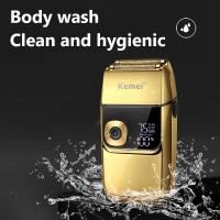 Cabeza De Cuchilla Electrónica Kemei Original Para Afeitadora KM-2028 Pelaje Dorado Y Cuchilla Ajustable Reemplazo Para Razor Flotante - details 5