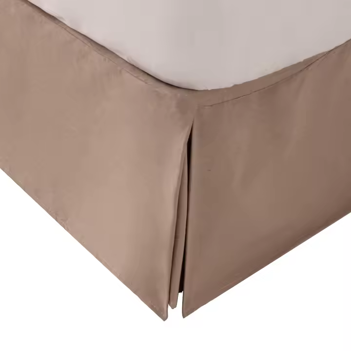 GAMUSI - Cubre Canapé Liso Alto 30cm Algodón Poliéster. Faldón somier con volante de fuelle inglés. Todas las medidas de cama - 1